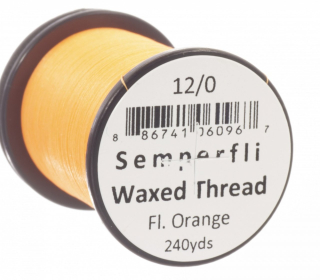 Semperfli Classic Waxed Thread 12/0 Fluoro Orange
