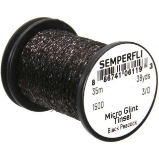 Semperfli Micro Glint Tinsel Black Peacock