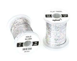 Plochá lametka Sybai Flat Tinsel 0,8mm Holographic Silver