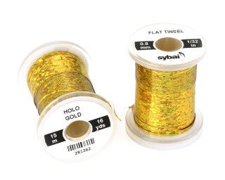 Plochá lametka Sybai Flat Tinsel 0,8mm Holographic Gold