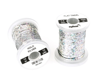 Plochá lametka Sybai Flat Tinsel 1mm Holographic Silver