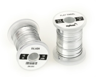Plochá lametka Sybai Flat Tinsel 0,8mm Silver