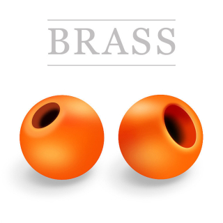Knápek Brass Beads Regular Fluo Orange