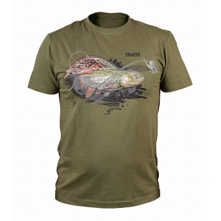 Tričko Traper T-Shirt Art Grayling Olive
