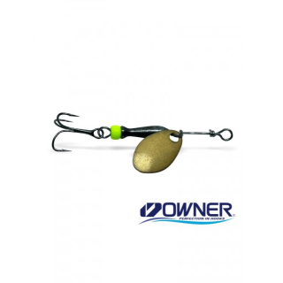 Rotační třpytka CLASSIC - GOLD (black/chartreuse body)