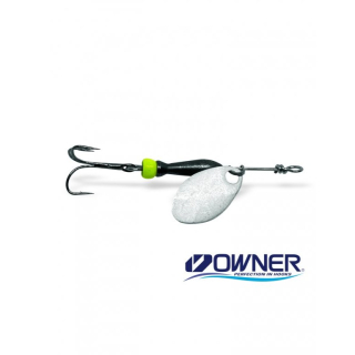 Rotační třpytka CLASSIC - SILVER (black/chartreuse body)