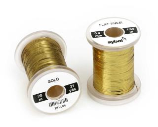 Plochá lametka Sybai Flat Tinsel 0,4mm Gold