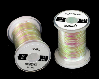Plochá lametka Sybai Flat Tinsel 1mm Pearl