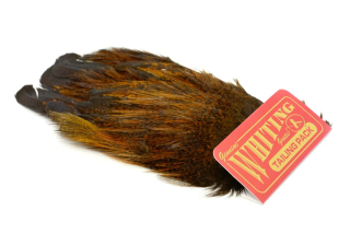 Whiting CDL Mayfly Tailing Pack Badger dyed Copper Olive