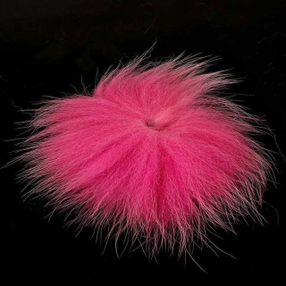 Ocas z polární lišky Hends Artic Fox Tail Large Dark Pink
