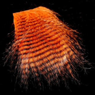 Hends Grizzly Feathered Furabou Orange Black Striped