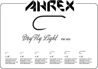 Muškařské háčky Ahrex FW503 Dry Fly Light