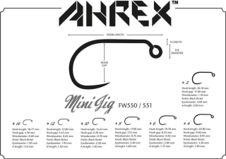 Muškařské háčky Ahrex FW551 Mini Jig