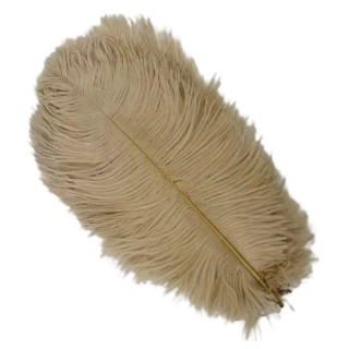 LAMAfly pštrosí peří Khaki (30-35cm)