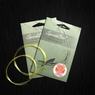 Muškařský ujímaný návazec Flat Butt Tapered Leader Yellow & Clear Tip