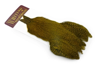 Whiting Coq de Leon Hen Cape Speckled dyed Golden Olive