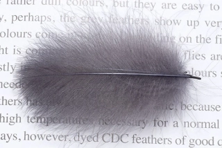 Troutline Size Selected CDC Feathers 5cm+ Blue Dun