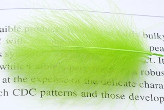 Troutline Size Selected CDC Feathers 5cm+ Chartreuse