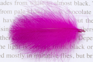 Troutline Size Selected CDC Feathers 5cm+ Hot Pink