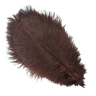 LAMAfly pštrosí peří Dark Brown (30-35cm)