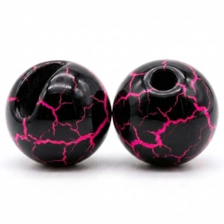 Hends Tungstenové hlavičky Marbre Black / UV Fluo Pink