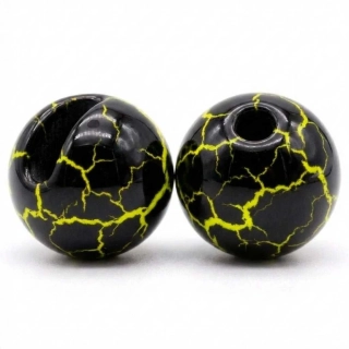 Hends Tungstenové hlavičky Marbre Black / UV Fluo Yellow