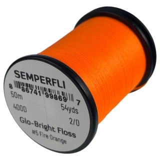Semperfli Glo-Bright Floss # 5 - Fire Orange