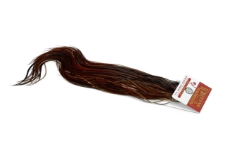 Kohoutí sedlový skalp Whiting Silver 1/2 Saddle Brown