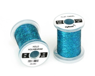 Plochá lametka Sybai Flat Tinsel 0,25mm Holographic Aquamarine